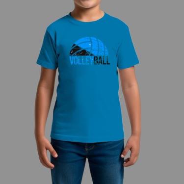 Imagem de Camisa Básica Casual Gola Redonda Volley Somb - RodLiwes, Azul, 16