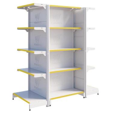 Imagem de Gôndola Fit Centro 2 Pontas 1 Inicial 1,70m Expositor De Mercadoria Am