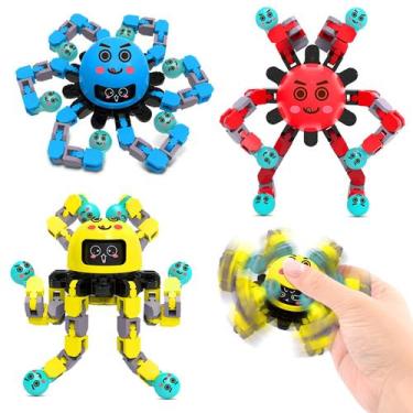 Imagem de Fidget Spinner ASIOWELY Transformável - 3 Unidades para Crianças e Adu