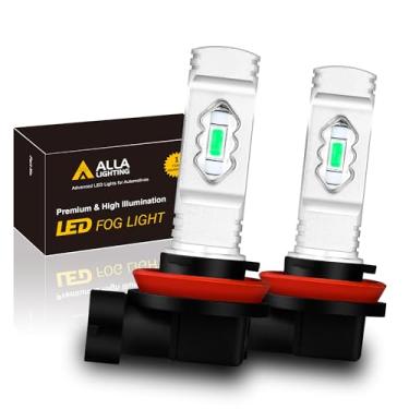 Imagem de Alla Lighting 3800lm H8 H11 lâmpadas LED H16, 8000K luz de neblina azul gelo alta iluminação ETI 56-SMD Xtreme lâmpada super brilhante substituição