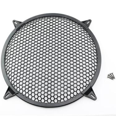 Imagem de Pro Bamboo Kitchen Capa de grade de alto-falante de plástico DIY grade de alto-falante com 4 parafusos de 30 cm para substituição DIY caixas de alto-falante alto-falantes de carro alto-falantes de