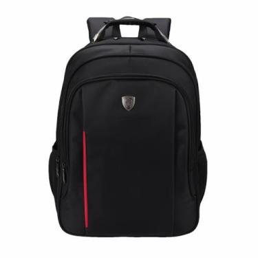 Imagem de ISIBRAS Mochila Spartan Preto Detalhe Vermelho Com Cabo de Aço