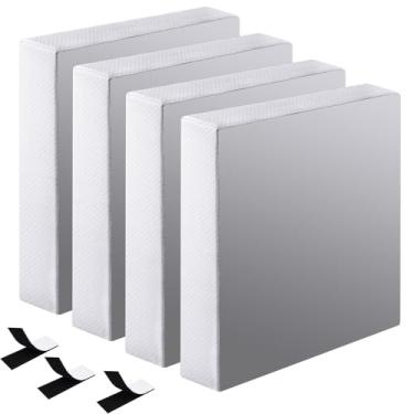 Imagem de Yoojahow Pacote com 4 isoladores de ventilação para trailers, 35,5 x 35,5 x 7,6 cm, capa de claraboia, com superfície refletiva, à prova d'água, cobertura de ventilação para trailer, sombra de