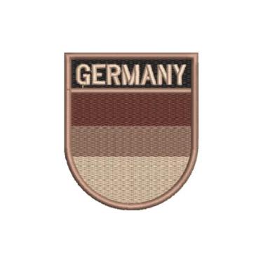 Imagem de BP0081E-004 Bandeira Alemanha Patch Bordado 6,8×8,0cm (D- Arquivo Matriz para bordar.)