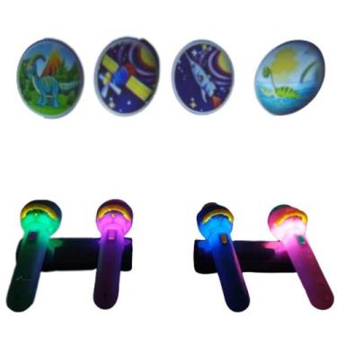 Imagem de Brinquedo KIT 2 Lanternas Projetora Infantil Presente Dia Das Crianças