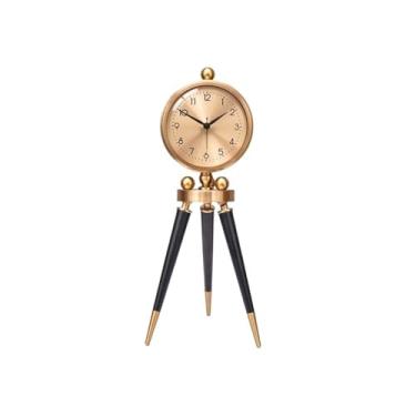 Imagem de Relógio de Mesa Relógios de mesa de luxo com design vintage, acessórios modernos para sala de estar, decoração de relógio de mesa, decoração para casa Relógio de Mesa(Gold)