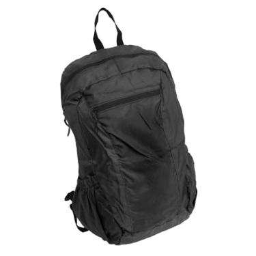 Imagem de Mochila embalável de 20L – Mochila leve dobrável de tecido Oxford para caminhadas e viagens (verde grama) (preto)
