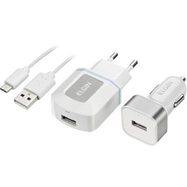 Imagem de Kit com Carregadores Usb+tomada+veicular