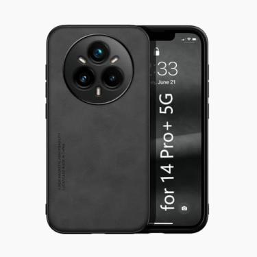 Imagem de Kepuch Silklike Capa para Realme 14 Pro+ 5G - Case Placa de Metal Embutida - Preto
