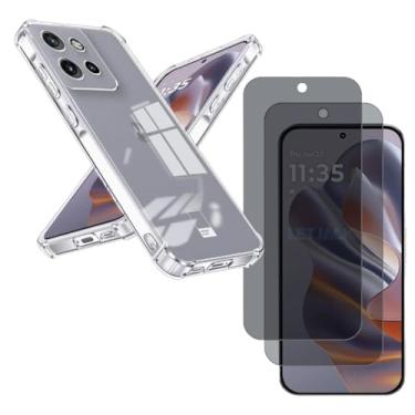 Imagem de Capa Capinha Anti Impacto + Película Privacidade Compatível Com Moto Edge 50 NEO 5G - (Hard Glass Store)