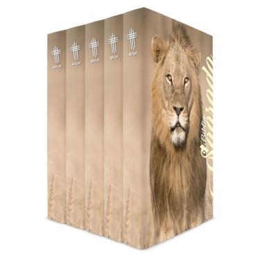 Imagem de Kit com 5 Bíblias do Leão no campo de trigo - Capa Dura - ntlh