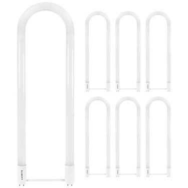 Imagem de LUXRITE Tubo de luz LED U Bend, T8 T12, 18W (equivalente a 32W), branco suave 3000K, 2000 lúmens, substituição de tubo de luz fluorescente, desvio direto ou de lastro, listado DLC e ETL, base G13