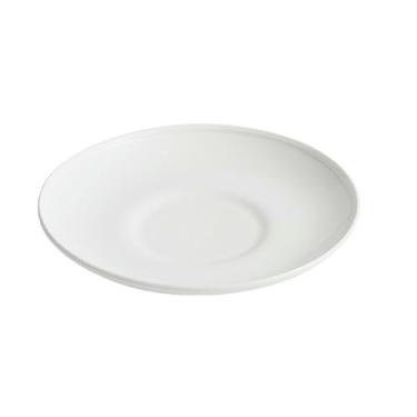 Imagem de Prato de prato doméstico branco puro de cerâmica, prato de sobremesa de salada de hotel simples - 25,4 cm