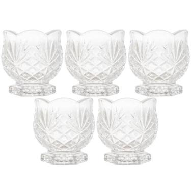 Imagem de Kit 5 Mini Vasos Decorativos 8x8cm Dublin Porta Colher Crist - Lyor