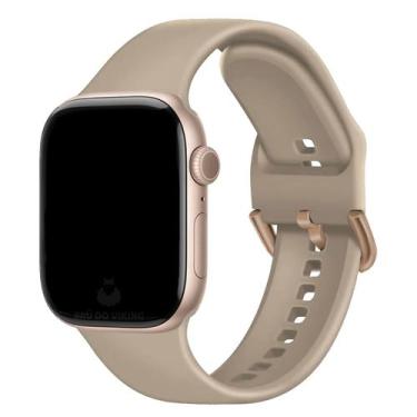 Imagem de Pulseira Silicone Fecho Clássico Compatível com Apple Watch - Baú do V