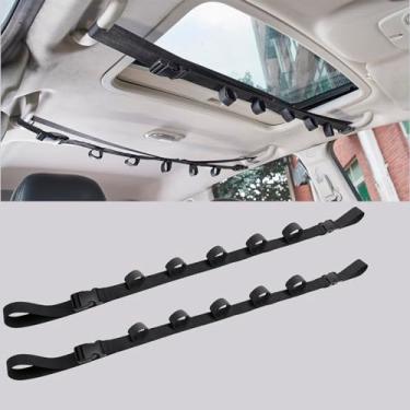 Imagem de Suporte de vara de pesca VRC, suporte de vara de pesca ajustável para carro, suporte combinado de vara de pesca, suporte de armazenamento de vara de pesca para veículos para vagões SUV, 2 estilos disponíveis: Suporte de teto para vara de pesca e suporte para varão traseiro