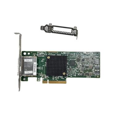 Imagem de SXTAIGOOD Placa RAID HBA externa SAS9207-8e 8 portas PCIe LSI IT Mode 9207-8e SAS 6Gb/s