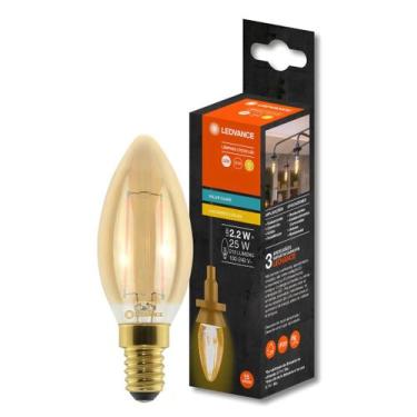 Imagem de Lampada Led Vela Filamento Vintage 2,2W 2500K 210Lm Ledvance
