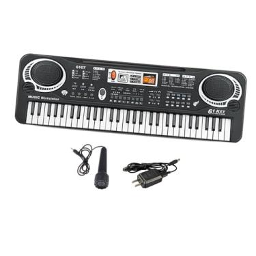 Imagem de TTETTZ Teclado Piano 61 Teclas para Crianças Instrumento Musical Portátil, Preto