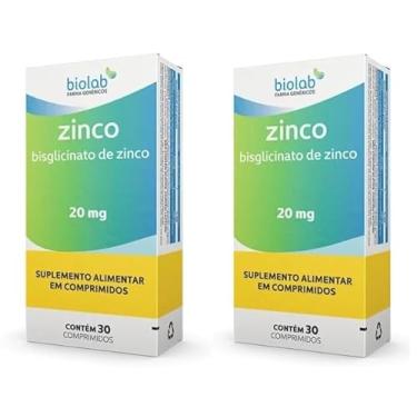 Imagem de Kit 2 Suplemento Zinco 20mg 30 Comprimidos