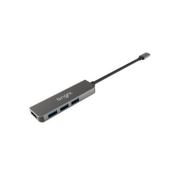 Imagem de Hub Usb-C Com 3 Portas Usb 3.0 + Hdmi 4K Bright