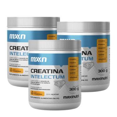 Imagem de Kit 3 Creatina MXN Intelectum Pó 300g Maxinutri