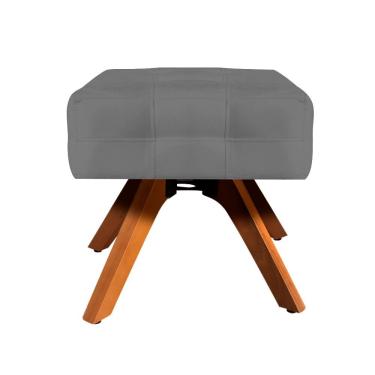 Imagem de Puff Giratório Elisa Suede Base Madeira Mm30 D´rossi Grafite