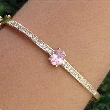 Imagem de Bracelete Cravejado Luxo Banhado A Ouro 18K