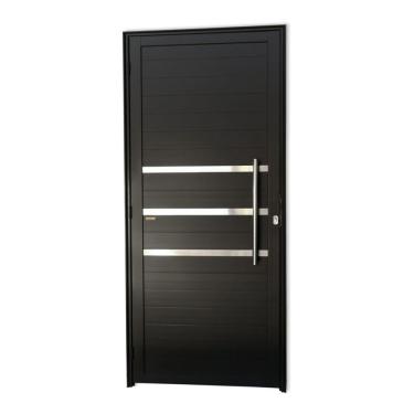 Imagem de Porta Lambril Com Friso Com Puxador Super 25 210cm X 100cm Brimak Preto