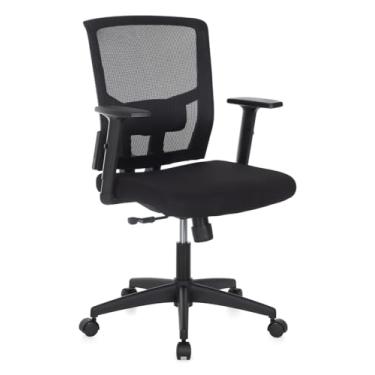 Imagem de Cadeira de Escritório Diretor Giratória, BlumeOffice BLM0226, Ergonômica, Peso Máximo 110kg, Tela de Poliéster, Encosto com Apoio Lombar