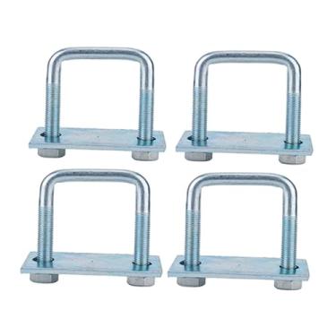 Imagem de KiBcsLic 4x Grampos de Parafuso em U Acessório Resistente ao Desgaste Grampos de Mola de Lâmina Multifuncionais para Barcos Marítimos RVs, 7.94 X 10.5 Cm