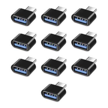 Imagem de Kit 10X Adaptador Plug Otg Usb Tipo C Fêmea Para Usb A Macho - Chroma 