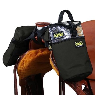 Imagem de Sacos de cavalo médio TrailMax para sela de trilha, costura dupla, náilon resistente ao clima 600 denier, disponível em preto, marrom, verde, laranja e nossa própria camuflagem North Fork, Preto