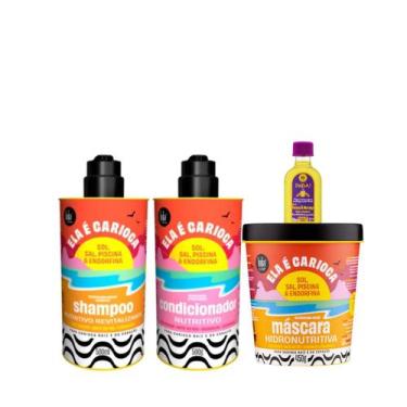 Imagem de Kit Lola Ela é Carioca Sh 500ml + Cond 500ml + Masc 450ml + Pinga! Óle