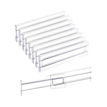 Imagem de Divisórias De Gaveta Transparentes Ajustáveis E Expansíveis Conjunto D