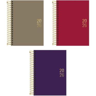 Imagem de Agenda 2024 Napoli Cores CD Espiral 176 Folhas - Pacote com 5 Unidades