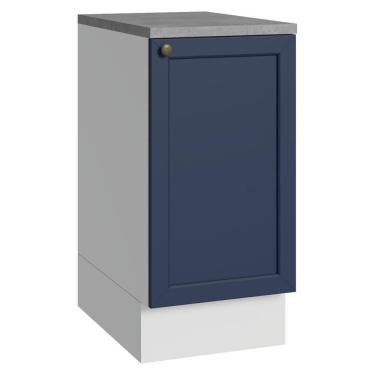 Imagem de Balcão De Cozinha 40 Cm 1 Porta Branco/azul Vik Madesa Branco/azul