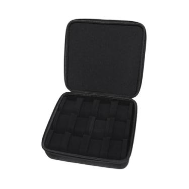 Imagem de Vaveren Estojo de armazenamento para relógio masculino com 12 compartimentos, portátil, para relógios de pulso e relógios inteligentes, multifuncional, à