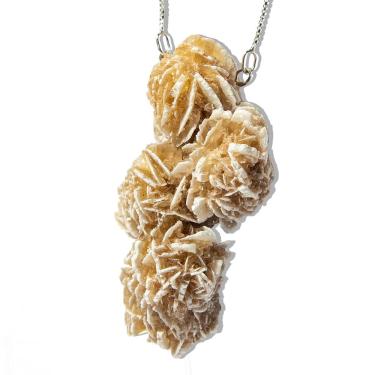 Imagem de Gargantilha Rosa do Deserto Cordão Veneziana 45cm Prata 925