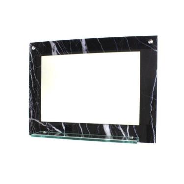 Imagem de Espelho Banheiro Com Prateleira 60Cm X 45Cm Mármore Preto