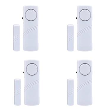 Imagem de Peixiong Pacote Com 4 Alarmes Para Janelas E Portas, Alarme Sensor Segurança Infantil, Sistema De Residencial Piscina, Garagem, Apartamento, Dormitório, Trailer Escritório