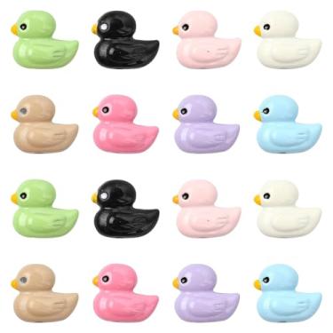 Imagem de Ipotkitt 16 peças, 8 cores, contas de pato pintadas de liga de zinco, desenhos animados, figuras de animais, contas espaçadoras para fazer joias faça você mesmo, artesanato, pulseiras, colar, brincos