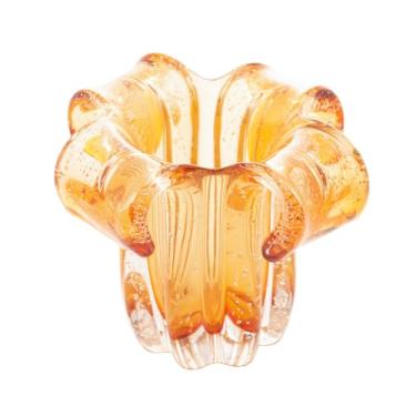 Imagem de WOLFF - Vaso de Vidro Italy Âmbar 13cm x 10cm-Enxoval - Casamento - Decoração - Enfeites - Mesa Posta - Vasos Decorativos