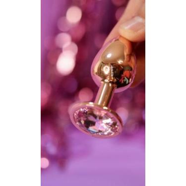 Imagem de Plug Anal de Metal Sam Go Play Rose Gold - 7 cm x 2,5 cm - A Sós