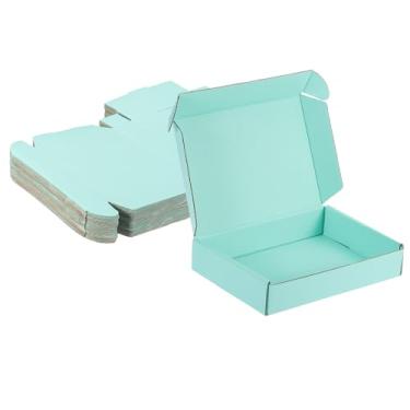 Imagem de PATIKIL Caixas de envio pequenas de 20 x 15 cm, 25 peças, caixas de presente de papelão ondulado para embalagem, embalagem em movimento, caixas para pequenas empresas, azul-petróleo