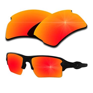Imagem de Lentes de reposição polarizadas para óculos de sol Oakley Flak 2.0 XL - várias cores, Revestimento espelhado vermelho laranja, Variation