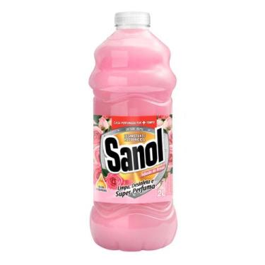 Imagem de Desinfetante infusao de rosas leitoso 2l sanol