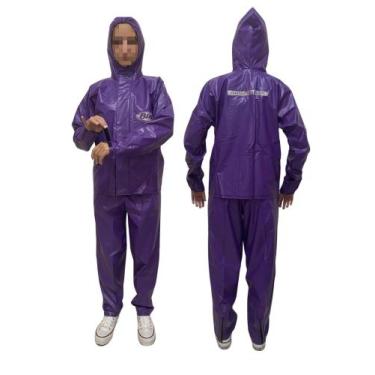 Imagem de Capa de Chuva para Motociclista em PVC 100% Impermeável - Fly, Roxo ca