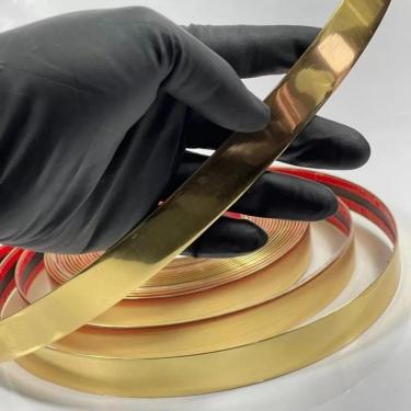 Imagem de Fita Metalizada Autocolante Revestimento Decorativo 1 Metro