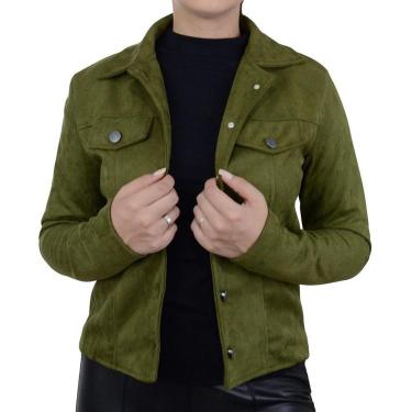Imagem de Jaqueta Feminina Averzzy Suede Verde Militar - 6415-Feminino